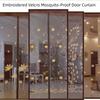 Embroidered Mosquito-proof Door Curtain No Punching Mesh Door Curtain Anti Mosquito Net  Summer