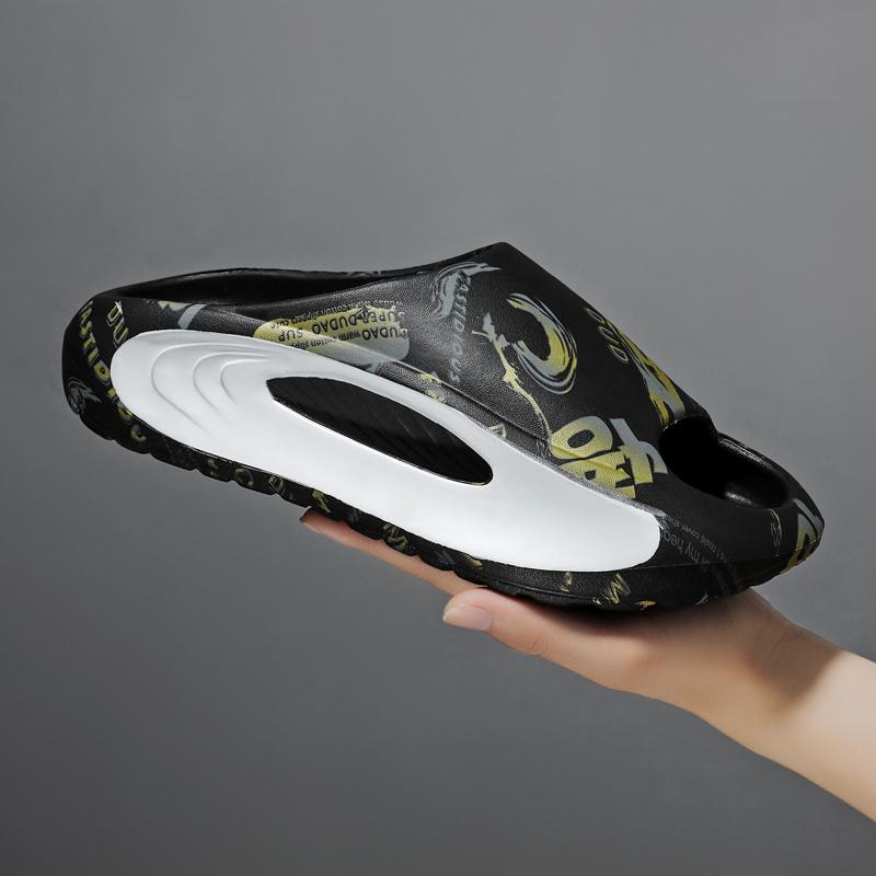 Модные мужские сандалии больших размеров, повседневные туфли на плоской подошве, нескользящие, модные летние новые мужские сандалии, пляжная обувь