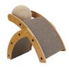 Cat Scratcher Cat Scratch Pad with Rotatable Ball Vertical Curved Cat Scratching Pad Cardboard for