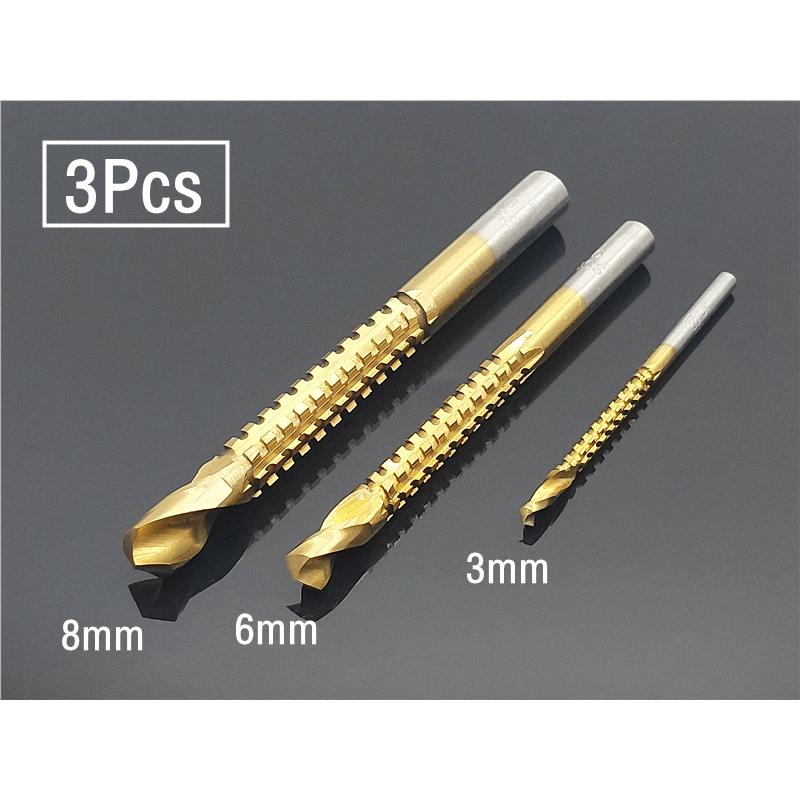 6Pcs HSS Steel Titanium Step Drill Bit Set 4-12/20/32mm Metal Hole Cutter Wood Cone Core Drilling Hole Saw Tool+3,6,8 Saw Drill