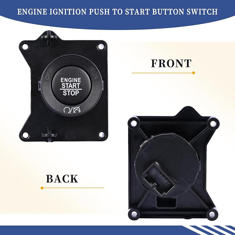 Black Car Engine Switch Ignition Push Button Fit for Jeep Cherokee 2014-2023 1VB70DX9AC/6CK47DX9AC