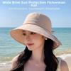 Breathable Summer Sun Hat Wide Brimmed Sunscreen Visor Cap Fashion Women's Bucket Hat  Outdoor