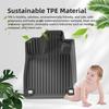 Smabee Left Hand Drive for Honda Pilot AWD TrailSport 2023 7Seater TPE Car Floor Mats Trunk liner Interior Accessories Black