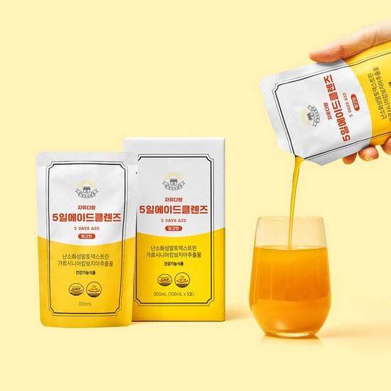 Jayudabang 5-Day Aid Cleanse Mango Flavor, 100ml, 5 units,Korean Health Food