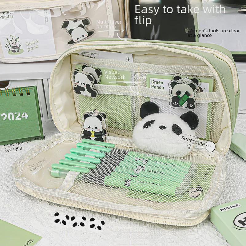 Вместительный многослойный пенал для школьников — креативный и простой дизайн для канцелярских принадлежностей для девочек