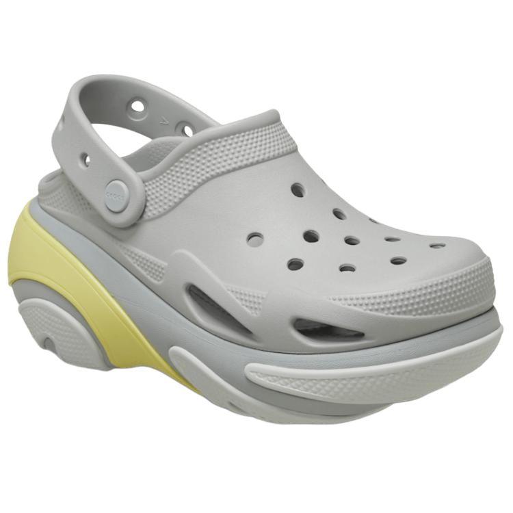 Crocs BUBBLE CRUSH CLOG Стильные и удобные дырчатые туфли Женские серые