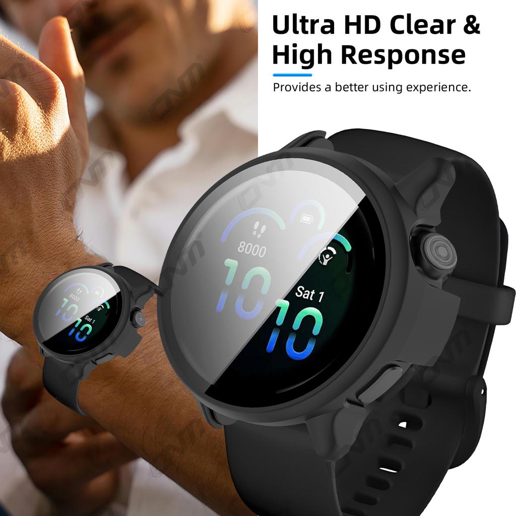 Стекло+Чехол для Garmin VivoActive 6 Защитное стекло для экрана и Жесткий ПК Защитный бампер для Аксессуаров Vivo Active 6