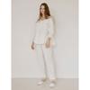 Lunaluz Women S Cotton Square Neck Long Sleeve Two Piece Pajama Angleling