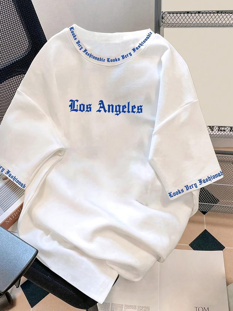 The T-shirt for Summer Is a Casual Fashionable Sporty Breathable Soft Comfortable and Simple 3D Letter Print