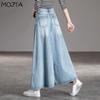 Spring Autumn Women High Waist Slim Fit Ladies Jeans Casual Denim Pants Oversized Trousers Streetwear Cropped Pants Plus Size
