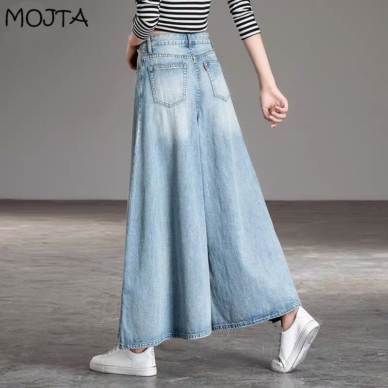 Spring Autumn Women High Waist Slim Fit Ladies Jeans Casual Denim Pants Oversized Trousers Streetwear Cropped Pants Plus Size