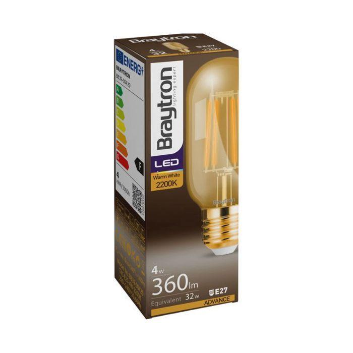 Lot de 5 ampoules LED T45 filament 4W E27 2200K