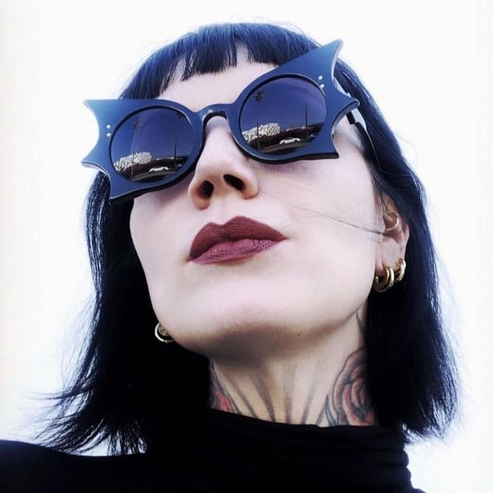 Косплей Хэллоуин Солнцезащитные очки в форме летучей мыши Новинка Защита UV400 Цветные Готические Солнцезащитные очки Декор для Хэллоуин вечеринки Реквизит