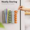No Drilling Straw Storage Rack Reusable Cabinet Door Storage Container  Restaurant Application
