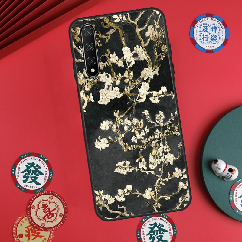 Цветущая миндальная ветвь Для Huawei Nova Y60 Y70 Y90 Y72 Y73 Y61 Y91 7i 8i 11i 12i 12s 9 10 SE P20 P30 P40 Lite Чехол