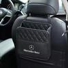 GLC GLB Car Leather Storage Bag Seat Backrest Organizer Box Trash Can For Mercedes Benz AMG W203 W206 W220 W205 W211 W212 W201