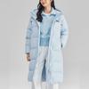 (WMNS) Женская удлиненная стеганая куртка с капюшоном Skechers Casual 'Синий' L423W131-00F5
