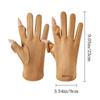 Woman's Winter Warm Suede Leather Touch Screen Driving Gloves Man's Cold Plus Velvet Thick Fingerless Flip Cycling Mittens