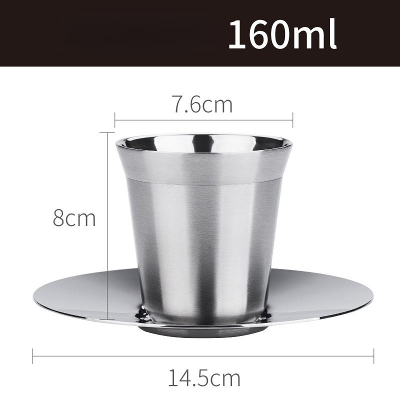 Двойные стенки из нержавеющей стали кружка для кофе 80 мл/160 мл портативная чашка дорожный стакан кувшин для кофе молочные чашки для чая офисные кружки для воды