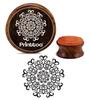 Printtoo Floral Mandala Pattern Round Wooden Rubber Stamp Scrap-booking Craft Textile Stamps-2