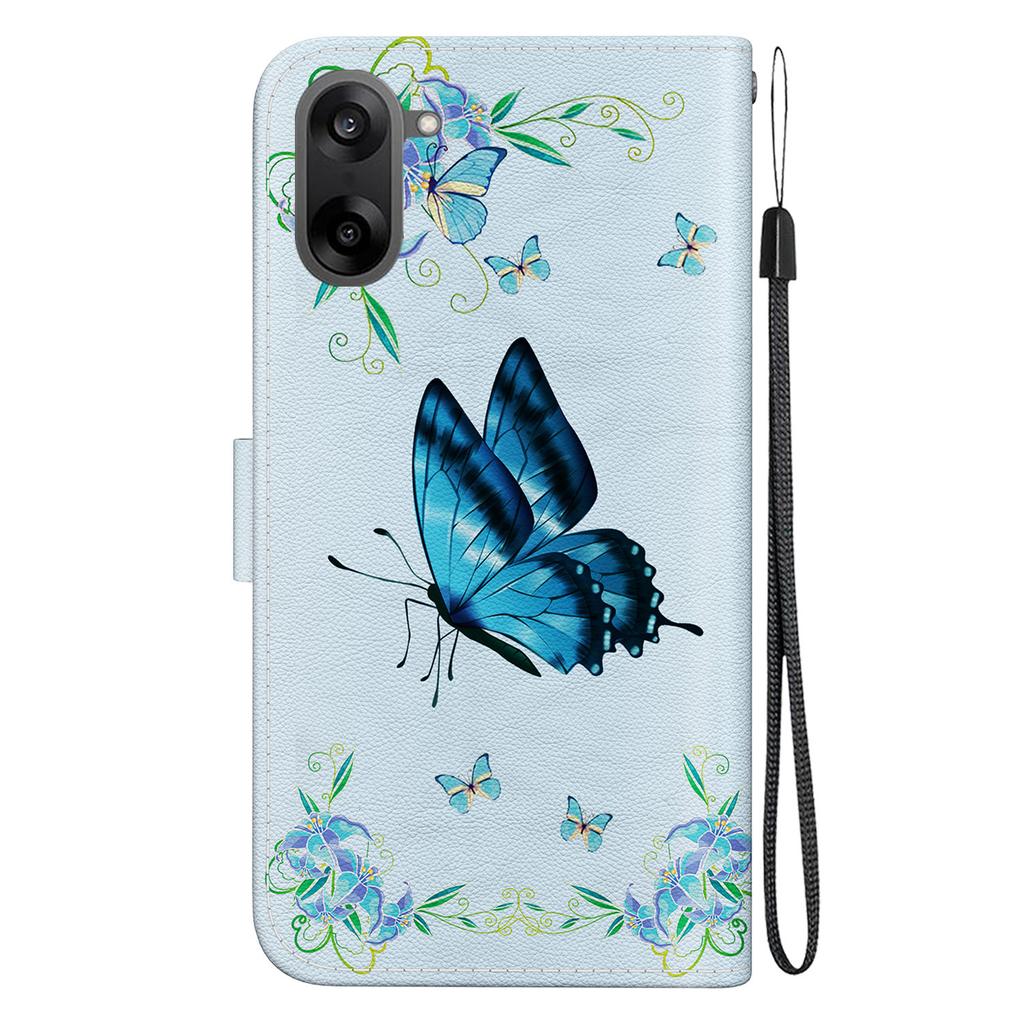 Для OnePlus Nord CE5 5G Кошелек Чехол для телефона Кожаный чехол-книжка с ремешком, с принтом узора, защита от падений