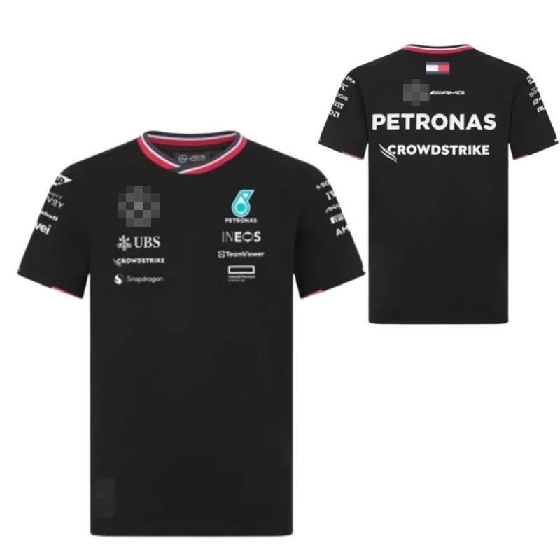 Стильная футболка 2024 F1 -benz Team с коротким рукавом и удобным свободным кроем