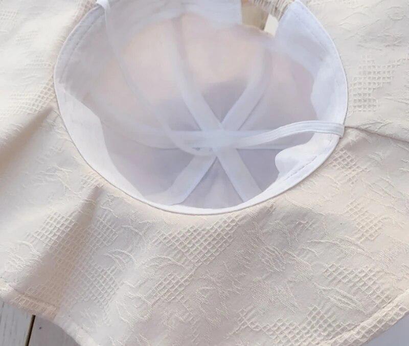 Детская панама для девочек от 1 до 3 лет, кепка от солнца с большими полями и бантом, летние пляжные детские рыбацкие шапки с ветрозащитной веревкой, аксессуары для детей