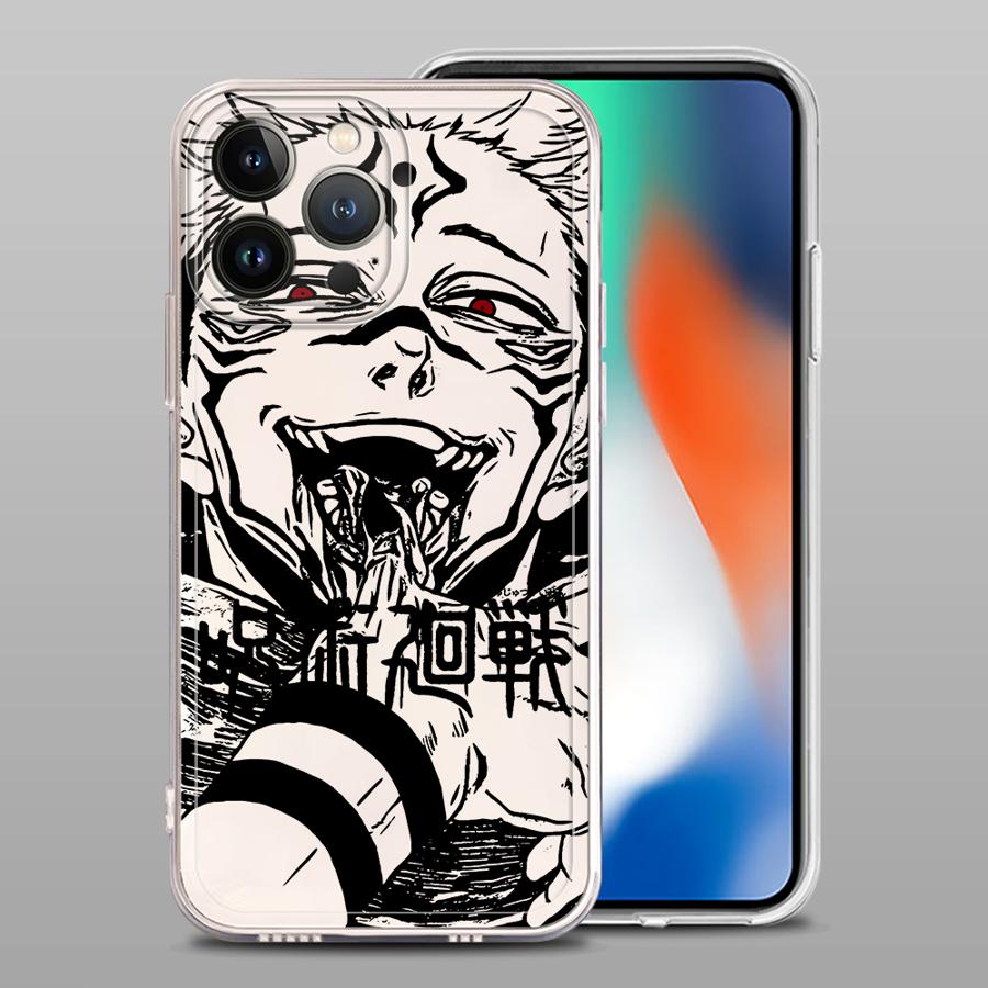 Чехол для iPhone 17 Pro Max 13 Pro 14 Plus 7 8 XR 11 15 12 Mini 16 XS Max Air Мягкая крышка для телефона Японское Крутое Аниме