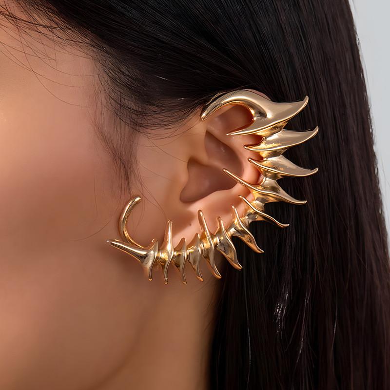 Женские серьги-кили из сплава с гальваническим покрытием в стиле панк, пирсинг №