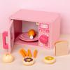 Children'S Microwave Oven Oven Baking Toys Wooden Simulation Playing Home Kitchen Dining Kitchen Parent-Child Interactive Toys