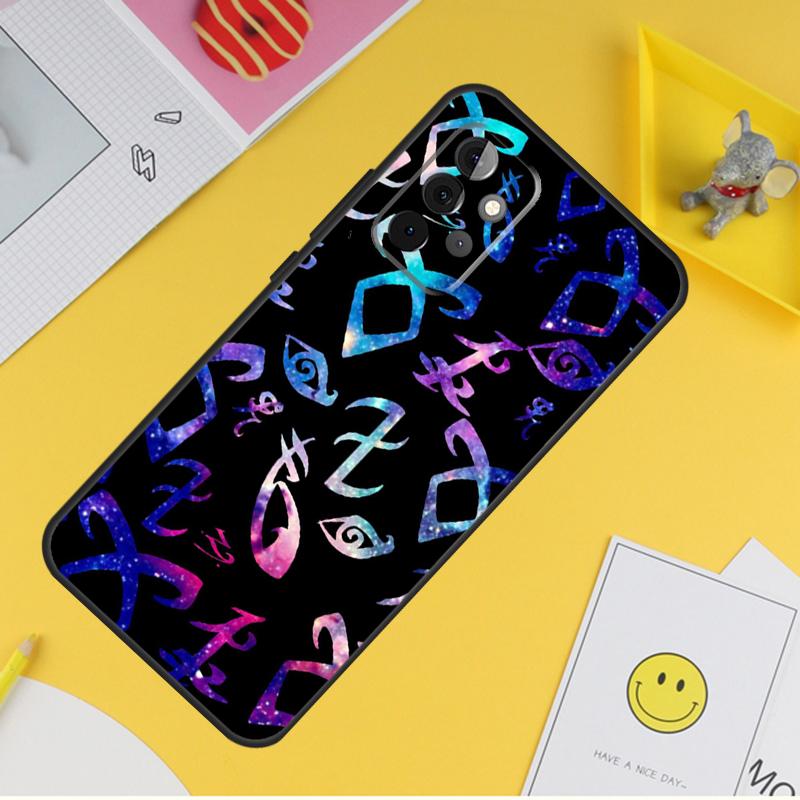 Shadowhunters Angelic Rune Logo Case For Samsung Galaxy A54 A34 A14 A13 A33 A53 A12 A32 A52 A71 A51 A15 A25 A35 A55 Cover