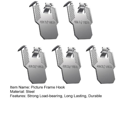5 шт. крючков для подвешивания фоторамок, грузоподъемность 40 фунтов, легко устанавливается, прочные настенные крючки для зеркал и фотографий из гипсокартона