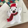 Creative Polar Bear Christmas Hair Clip Snowman Stocking Plush Xmas Barrettes Reindeer Snowflake Santa Claus Hairpin Christmas