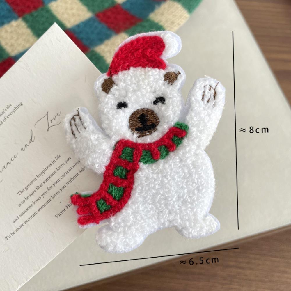 Creative Polar Bear Christmas Hair Clip Snowman Stocking Plush Xmas Barrettes Reindeer Snowflake Santa Claus Hairpin Christmas