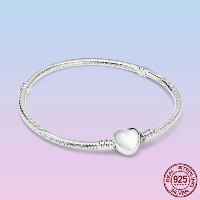 Элегантный браслет Pulseira из стерлингового серебра 925 пробы, браслет-цепочка в виде змеи бесконечности для женщин, оригинальный подарок в виде бусин с подвесками
