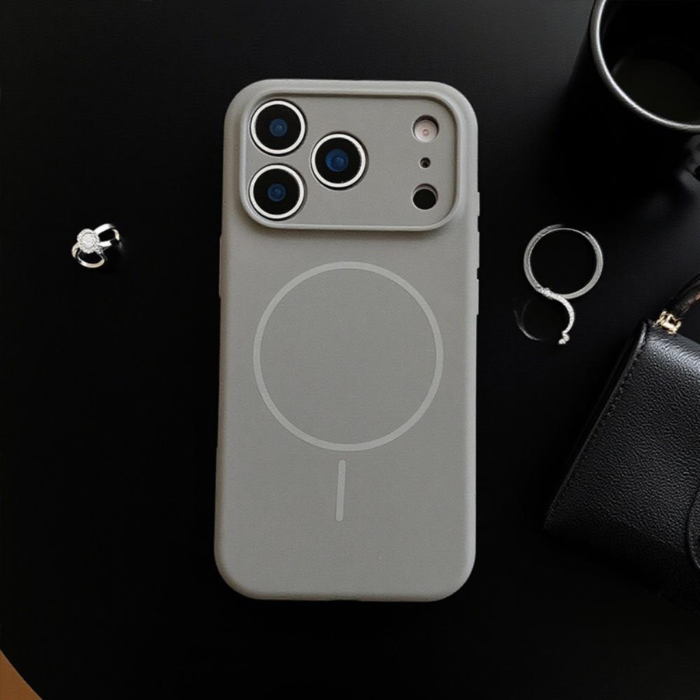 Гладкий силиконовый чехол для iPhone 17 Air 16 15 14 13 12 Pro Max Мягкий Магнитный Беспроводная зарядка Официальный для Magsafe Funda