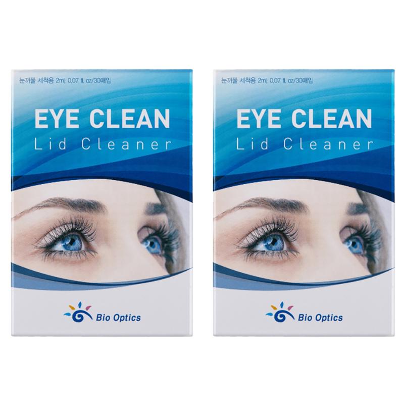 BioOptics Eye Clean Lid Cleaner Eyelid Cleanser 30p, 60ml, 2 pcs