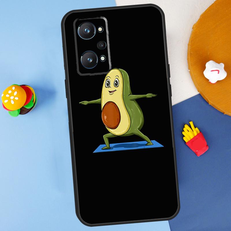 Avocado Yoga Funny Pattern For Realme GT7 Pro GT 6T 6 5 C67 C61 C55 C53 C51 C21Y C25S C75 10 11 12 13 14 Pro Plus Case