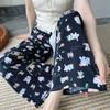 Summer thin positioning cinnabar cotton and silk pajama pants women's loose walking pants cotton and silk wide-leg pants can be worn outside