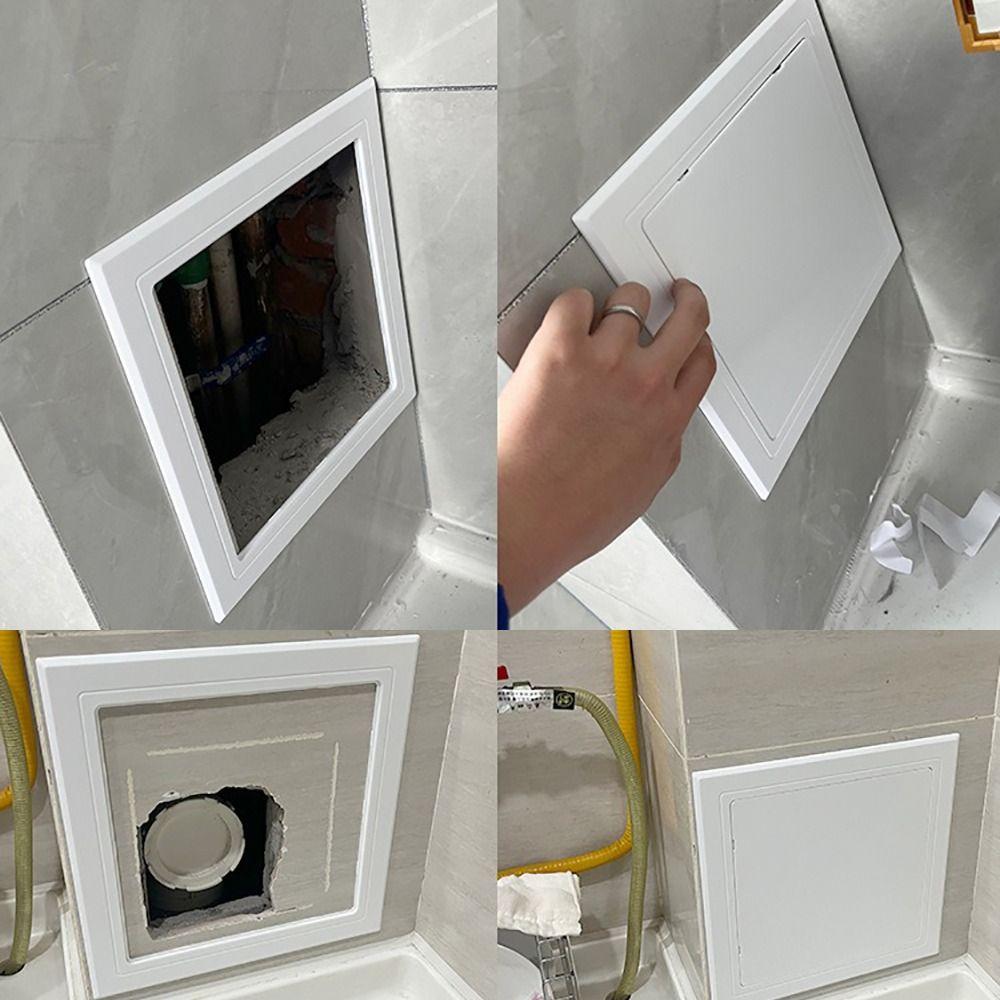 White Opening Flap Cover Plate Plastic Inspection Hole Wall Access Doors  Doors Wall Ceiling