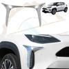DodoxDIY Совместимо с новым Yaris Cross, Накладка на передний бампер и Накладка на переднюю противотуманную фару, Серебристые детали экстерьера