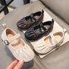 2024 New Girls Flats Versatile Soft Breatheable Simple Pleated Non-slip Children Fashion Casual Moccasin Shoes Drop Shipping PU