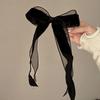 Black Hair Bows Hair Clip Ribbon Hair Ring French Hair Hoop  Lady Girls