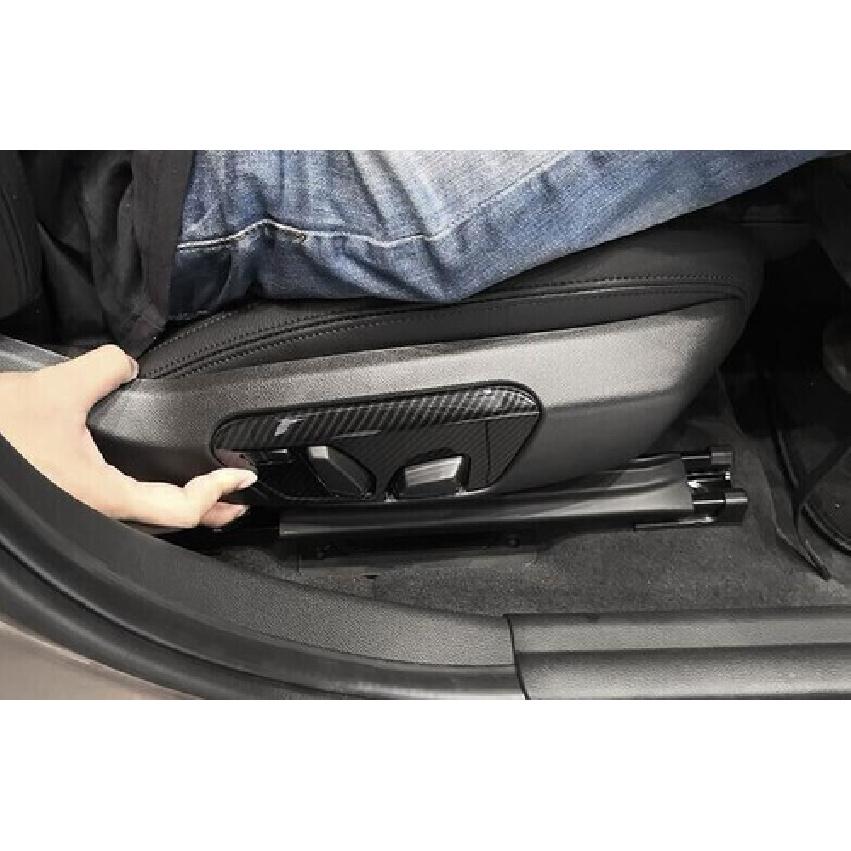 For BMW F22 F23 2015- Carbon Fiber Style Seat Adjustment Handle Panel Trim