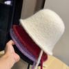 Fisherman Hat for Women In Autumn and Winter Versatile Face Showing Small Bucket Hat Large Head Circumference Warm Woolen Hat