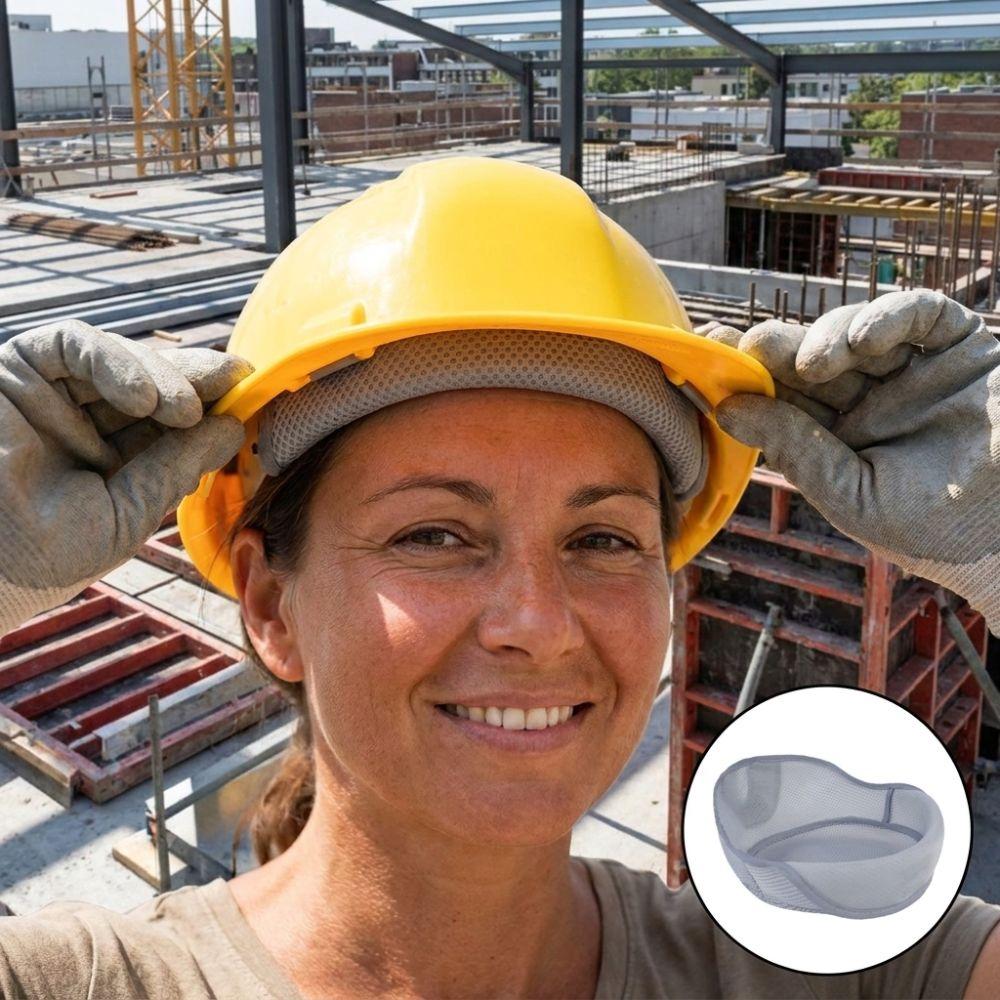 Breathable Mesh Safety Cap Cooling Pad Washable Construction Helmet Insert Shock Absorbing Helmet