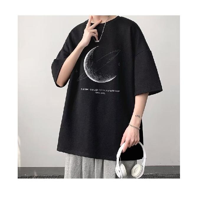 New Short-Sleeved T-shirt Men's Summer Korean Style Trendy Simple Half Sleeve Top Hong Kong Style Loose Casual Fashion Brand T-shirt