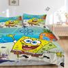 3pcs SpongeBob SquarePants Bedding Set - 1 Soft Quilt Cover + 2 Pillowcases, Machine Washable - Suitable for All Seasons, Perfect Gift for F
