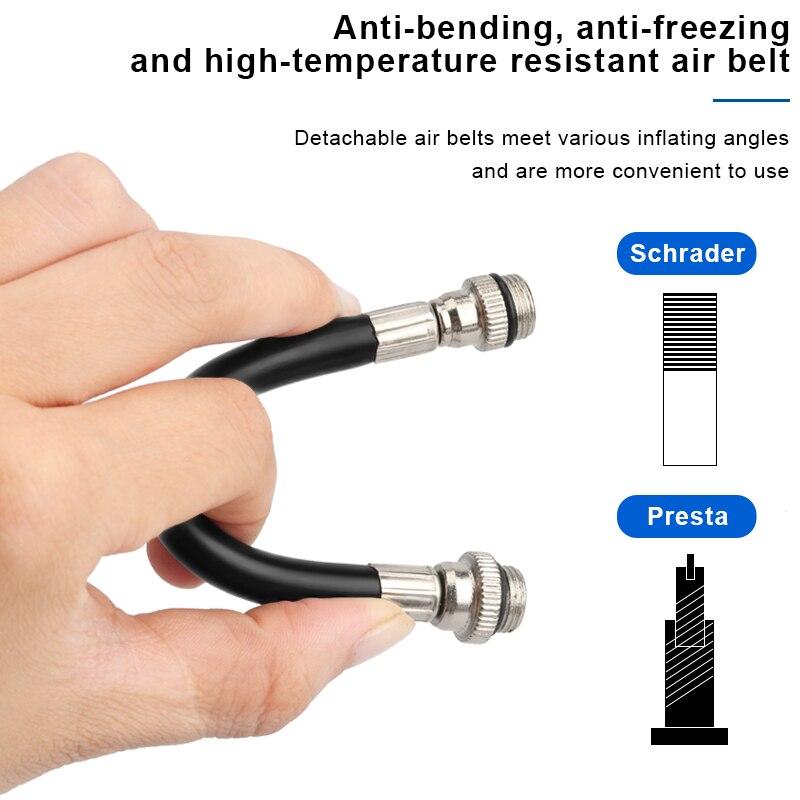 Портативный мини-насос для велосипеда Schrader Presta Valve MTB для накачивания шин шоссейного велосипеда Ручной насос для накачивания мячей с иглой и шлангом Аксессуары для велосипедистов