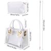 Women Waterproof Transparent Shoulder Bag 2 In 1 Jelly Handbag